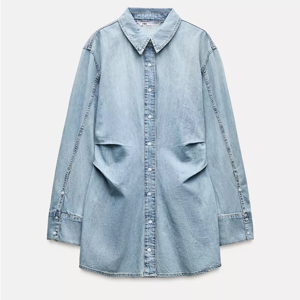 Zara Denim Shirt dress NWT size Large